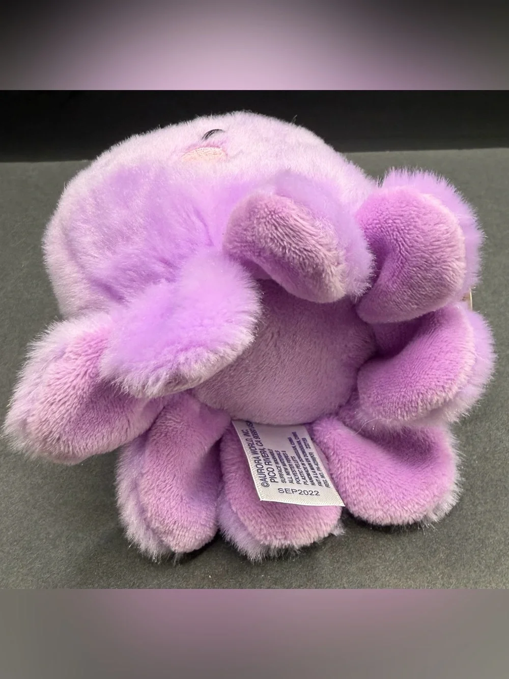 Palm Pals- Plush Oliver Octopus - Lavender Purple, Approx. 4 inches, NWT